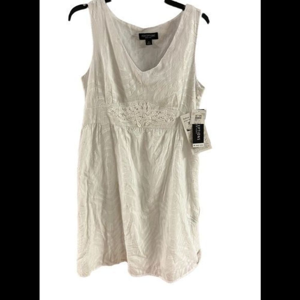 Perceptions NY white summer‎ dress size 14